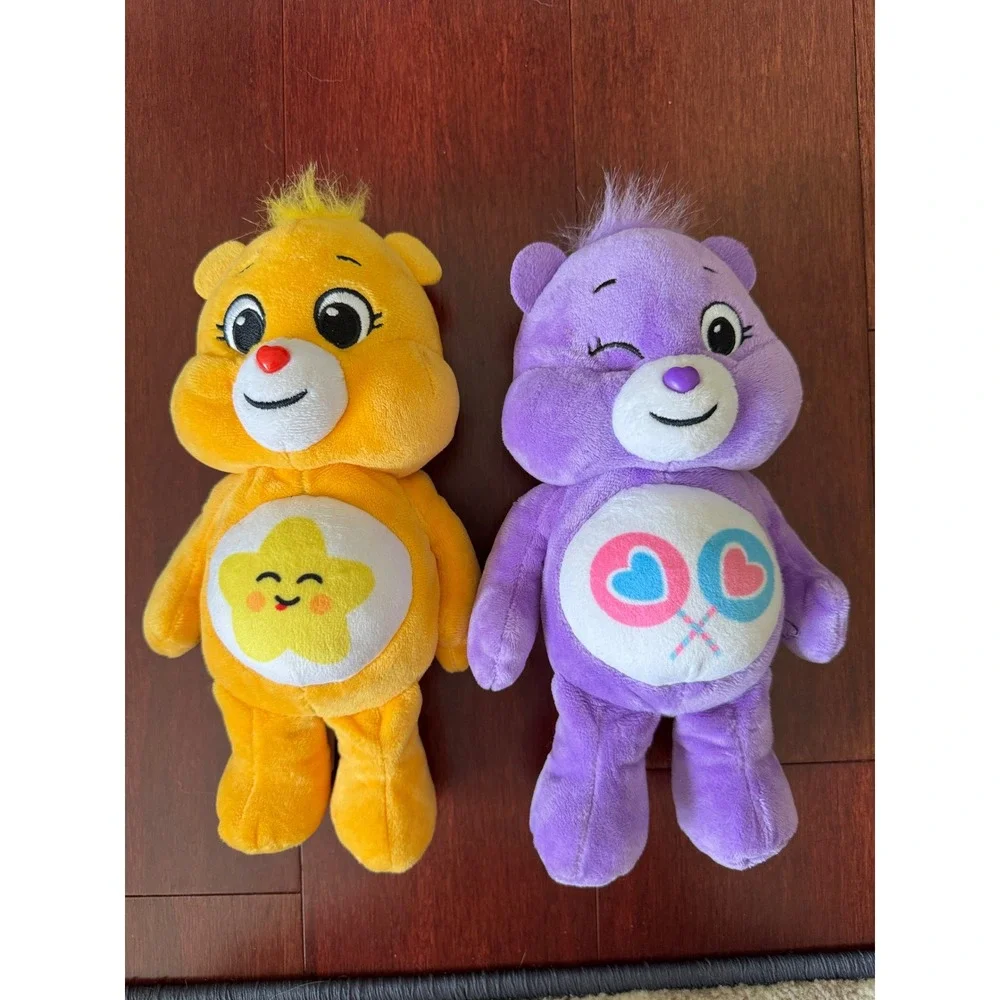 Care Bears 9 Inch Plush Set Laugh-a-Lot Bear Orange Share Bear Purple Toy